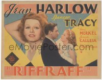 2s0180 RIFFRAFF TC 1936 great images of sexy Jean Harlow close up & with Spencer Tracy, ultra rare!