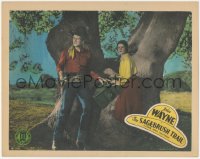 2s0247 SAGEBRUSH TRAIL LC 1933 young John Wayne & Nancy Shubert w/locked chest by tree, ultra rare!