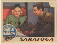 2s0249 SARATOGA LC 1937 Clark Gable tells sexy Jean Harlow to snap out of it and have fun, rare!