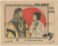 2s0252 SHEIK LC 1921 great portrait of shocked Rudolph Valentino staring at Agnes Ayres, very rare!