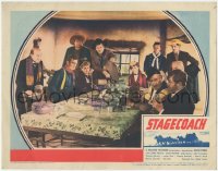 2s0254 STAGECOACH LC 1939 John Wayne & entire cast at table, John Ford western classic, ultra rare!