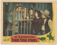 2s0258 THREE TEXAS STEERS LC 1939 John Wayne, Ray Corrigan & Max Terhune in jail, Three Mesquiteers!