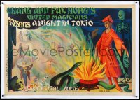 2s0586 CHANG & FAK-HONG linen 31x44 Spanish magic poster 1920s cool art of Chinese magician, rare!