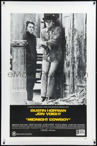 2s1106 MIDNIGHT COWBOY linen X-rated 1sh 1969 Dustin Hoffman, Jon Voight, John Schlesinger classic!