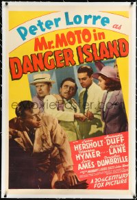 2s1108 MR. MOTO IN DANGER ISLAND linen 1sh 1939 Peter Lorre plays J.P. Marquand's Asian detective!