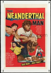 2s1115 NEANDERTHAL MAN linen 1sh 1953 great wacky monster, nothing could keep him from his woman!