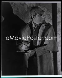 2s0361 BASIL RATHBONE 8x10 studio negative 1940s as Sherlock Holmes with deerstalker hat & pipe!