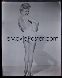 2s0363 BETTY GRABLE 8x10 studio negative 1943 iconic pinup portrait showing her million dollar legs!