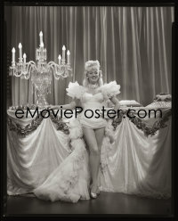 2s0276 BETTY GRABLE camera original 8x10 negative 1945 portrait from Diamond Horseshoe in wild gown!