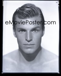2s0279 BUSTER CRABBE camera original 8x10 negative 1930s great close barechested portrait by Richee!