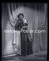 2s0287 CLAUDETTE COLBERT camera original 8x10 negative 1930s Paramount portrait leaning on wall!
