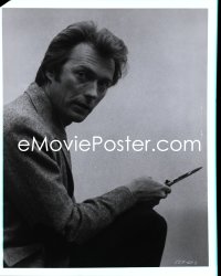 2s0367 CLINT EASTWOOD 8x10 studio negative 1971 seated portrait as Dirty Harry holding switchblade!