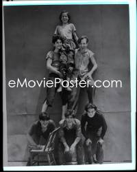 2s0368 DEAD END KIDS 8x10 studio negative 1930s great young portrait forming human pyramid!