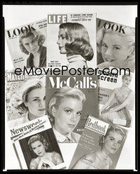 2s0375 GRACE KELLY 8x10 studio negative 1950s composite of eight magazine covers with her image!