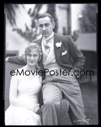 2s0310 JOHN BARRYMORE/DOLORES COSTELLO camera original 8x10 negative 1928 at their California wedding!