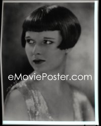 2s0396 LOUISE BROOKS 8x10 studio negative 1920s head & shoulders portrait with trademark haircut!