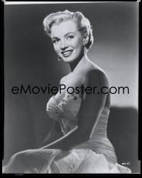 2s0400 MARILYN MONROE 8x10 studio negative 1950 smiling portrait in low-cut dress from All About Eve