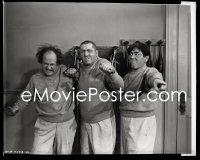 2s0403 MONKEY BUSINESSMEN 8x10 studio negative 1946 Three Stooges Moe, Larry & Curly working out!
