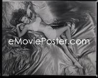 2s0411 RITA HAYWORTH 8x10 studio negative 1944 wonderful Cover Girl image in skimpy outfit on bed!