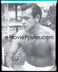 2s0420 SEAN CONNERY 8x10 studio negative 1960s close barechested portrait of the James Bond star!