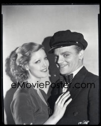 2s0348 TAXI camera original 8x10 negative 1932 smiling portrait of James Cagney & Loretta Young!