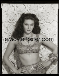 2s0356 YVONNE DE CARLO camera original 8x10 negative 1945 with bare midriff, Salome Where She Danced