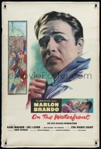 2s0440 ON THE WATERFRONT 1sh 1954 Elia Kazan directed, Budd Schulberg wrote it, Marlon Brando!