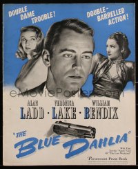 2s0045 BLUE DAHLIA pressbook 1946 Alan Ladd, sexy Veronica Lake, film noir, unseen poster images!