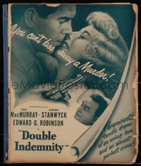 2s0050 DOUBLE INDEMNITY pressbook 1944 Billy Wilder, Barbara Stanwyck, MacMurray, Robinson, rare!