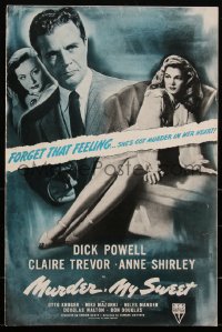 2s0061 MURDER, MY SWEET pressbook 1944 Dick Powell & Trevor in Raymond Chandler noir, very rare!