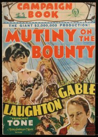 2s0062 MUTINY ON THE BOUNTY pressbook 1935 Clark Gable, Charles Laughton, sexy Movita, ultra rare!