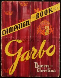 2s0037 QUEEN CHRISTINA pressbook 1933 Greta Garbo, elaborate w/full-color poster images, ultra rare!