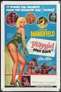 2s1139 PLAYGIRL AFTER DARK linen style B 1sh 1962 full-length art of sexiest Jayne Mansfield!