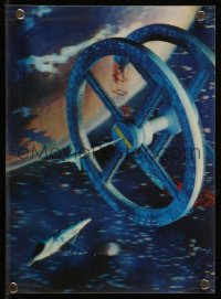 2s0153 2001: A SPACE ODYSSEY Cinerama lenticular Japanese postcard 1968 Kubrick, space wheel art!