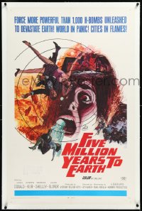2s1146 QUATERMASS & THE PIT linen 1sh 1968 Allison sci-fi horror art, Five Milion Years to Earth!