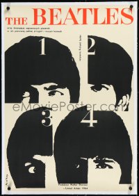 2s0498 HARD DAY'S NIGHT linen 23x33 Polish REPRO poster 1990s The Beatles' 1st film, Swierzy art!