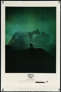 2s1165 ROSEMARY'S BABY linen 1sh 1968 Roman Polanski, Mia Farrow, creepy baby carriage horror image!