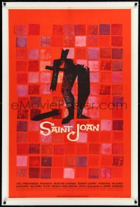 2s1167 SAINT JOAN linen 1sh 1957 Joan of Arc, directed by Otto Preminger, wonderful Saul Bass art!