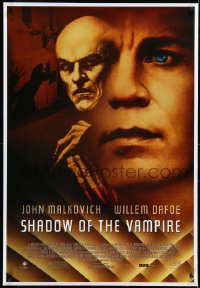 2s1174 SHADOW OF THE VAMPIRE linen 1sh 2000 art of John Malkovich as F.W. Murnau & Willem Dafoe!