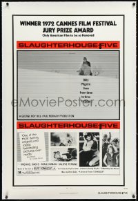 2s1180 SLAUGHTERHOUSE FIVE linen 1sh 1972 Kurt Vonnegut's internationally acclaimed best seller!