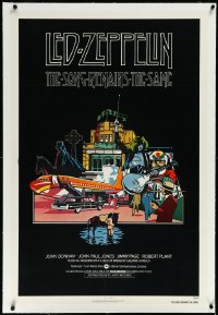 2s1184 SONG REMAINS THE SAME linen int'l 1sh 1976 Led Zeppelin, cool rock & roll montage art!