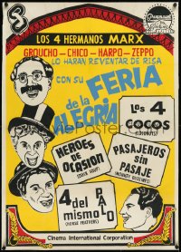 2s0669 FERIA DE LA ALEGRIA linen South American 1970s art of all 4 in their 4 greatest Paramount hits!