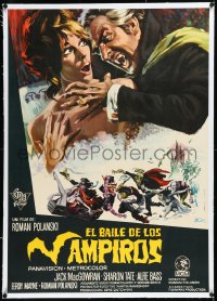2s0765 FEARLESS VAMPIRE KILLERS linen Spanish 1968 Roman Polanski, great wacky horror art by Escobar!
