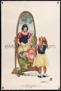 2s0435 DISNEYLAND 20x30 special poster 1987 Boyer art of girl seeing herself as Snow White, rare!