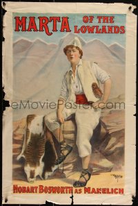 2s0499 MARTA OF THE LOWLANDS 20x30 stage poster 1903 art of Hobart Bosworth, who became a star!