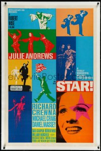 2s1192 STAR linen int'l 1sh 1968 Julie Andrews, Robert Wise, Richard Crenna, Massey, great images!