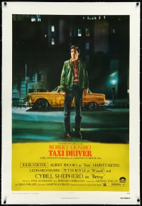 2s1216 TAXI DRIVER linen 1sh 1976 classic Peellaert art of Robert De Niro, directed by Martin Scorsese!