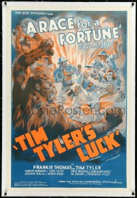 2s1230 TIM TYLER'S LUCK linen chap 10 1sh 1937 art of apes surrounding men, Race For a Fortune, rare!