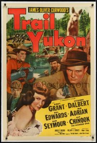 2s1234 TRAIL OF THE YUKON linen 1sh 1949 Mountie Kirby Grant, Chinook the dog, James Oliver Curwood!