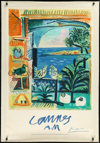 2s0634 CANNES A.M linen 26x39 French travel poster 1961 wonderful Pablo Picasso art, ultra rare!